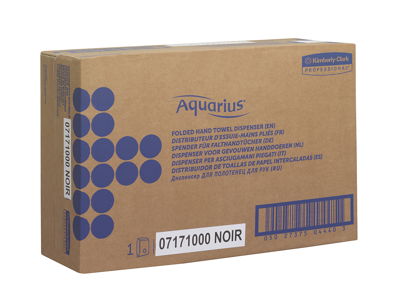 Aquarius™ Folded Hand Towel Dispenser 7171 - 1 x Black Paper Towel Dispenser - 7171