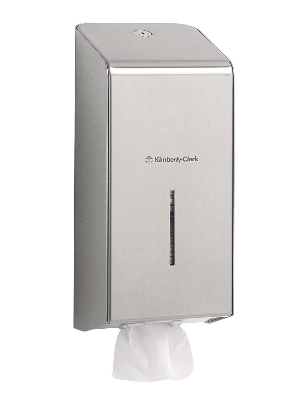 Kimberly-Clark Professional™ Stainless Steel Folded Toilet Tissue Dispenser 8972 - Single Sheet Toilet Paper Dispenser - 1 x Stainless Steel Dispenser - 8972