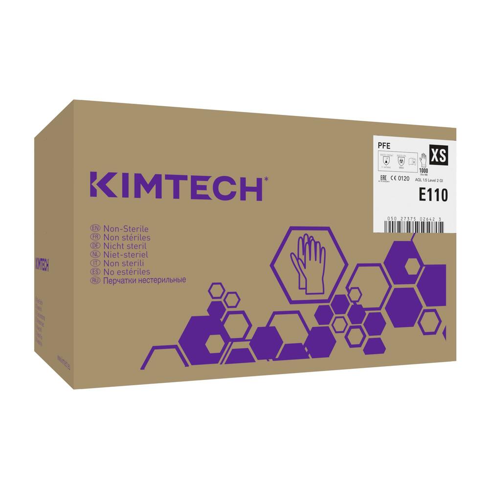 Kimtech™ PFE Latex Ambidextrous Gloves E110 - Natural, XS, 10x100 (1,000 gloves) - E110