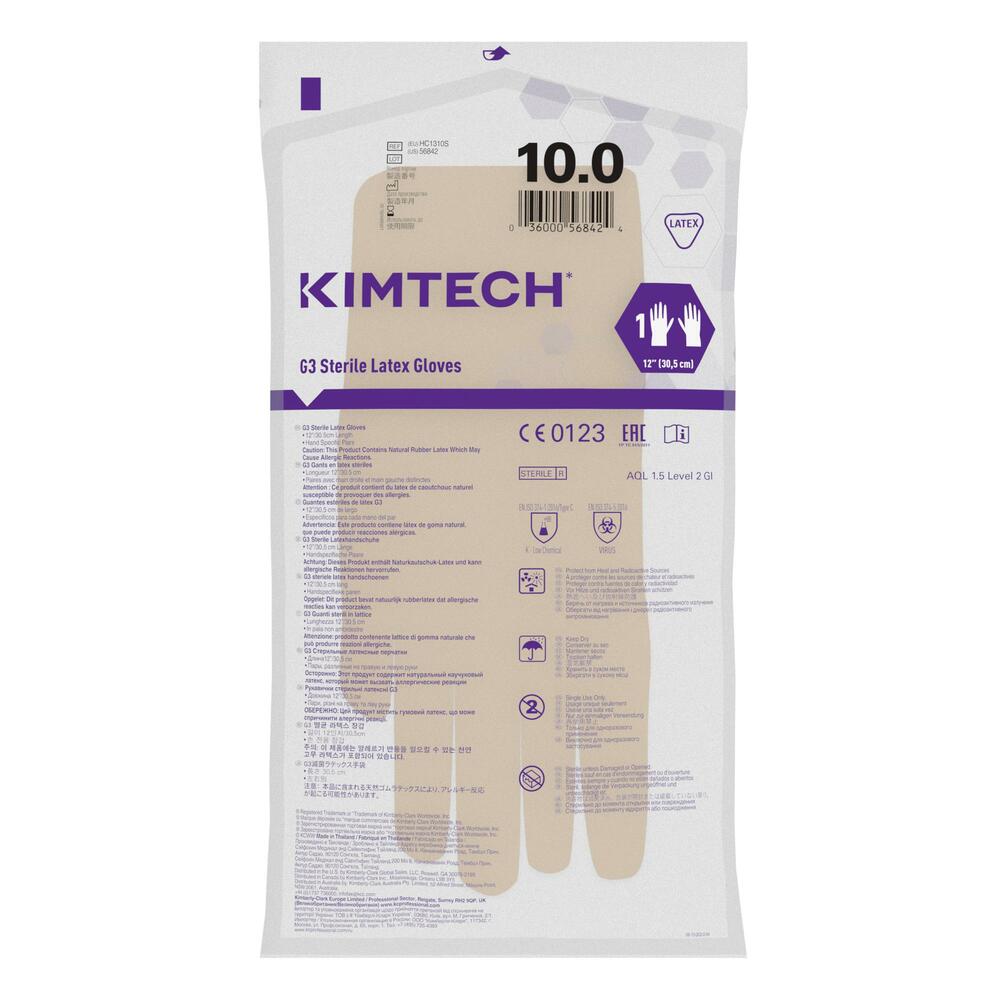 Kimtech™ G3 Sterile Latex Hand Specific Gloves HC1310S - Natural, 10, 10x20 pairs (400 gloves), length 30.5 cm - HC1310S