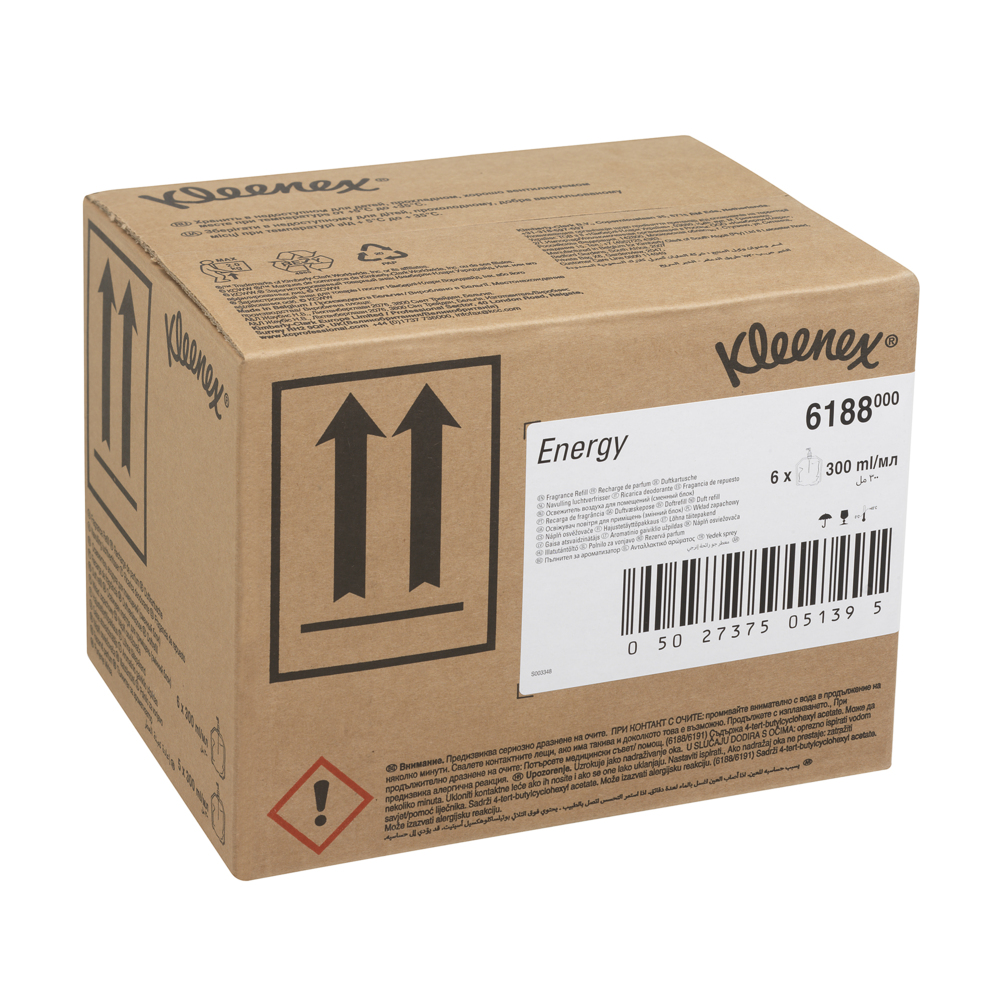 Kleenex® Botanics Aircare Fragrance Energy Refill 6188, clear, 6x300ml (1,800ml total) - 6188