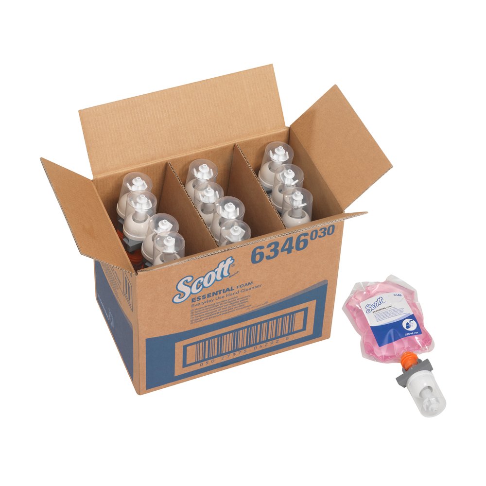 Scott® Essential™ Foam Everyday Use Hand Cleanser 6346, pink, 12 x 200 ml (2400 ml total) - 6346