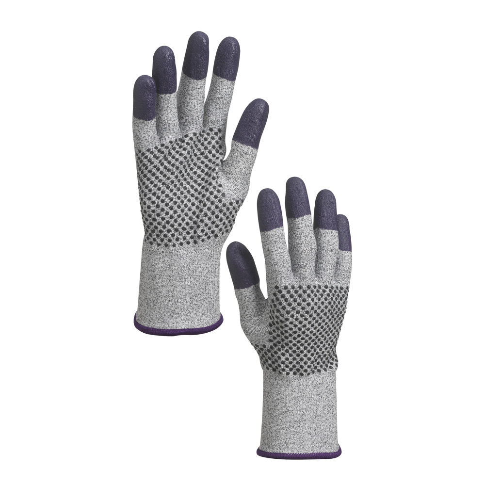 KleenGuard® G60 Endurapro™ Dual Grip Purple Nitrile™ Gloves 97431 Grey & Purple, 8, 1x12 (12 gloves)