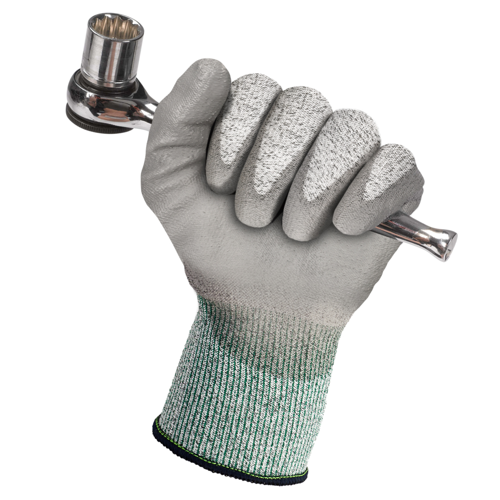KleenGuard® G60 Endurapro™ Medium Duty Polyurethane Coated Gloves 13826 - Grey, 10, 1x12 pairs (24 gloves) - 13826