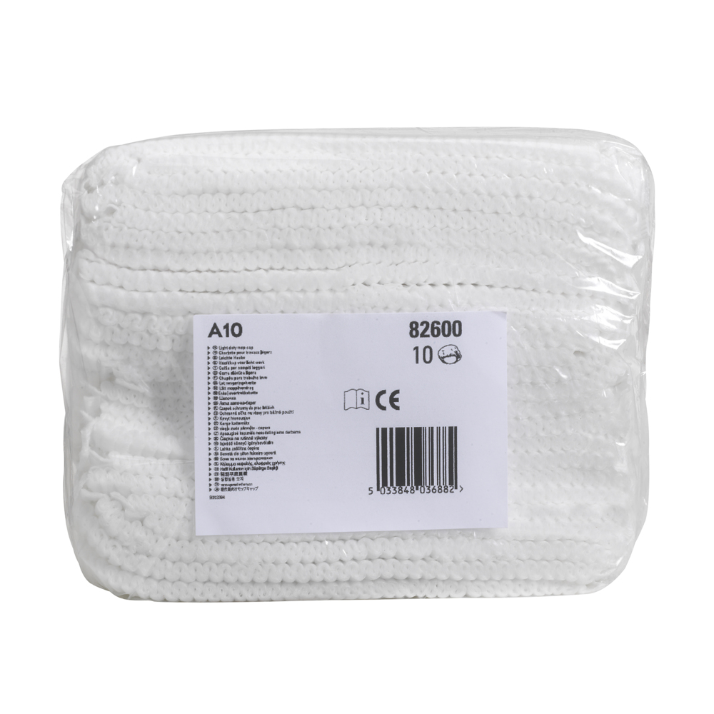 KleenGuard® A10 Light Duty Mop Cap 82600 - White, Universal, 1,000x1 (1,000 total) - 82600