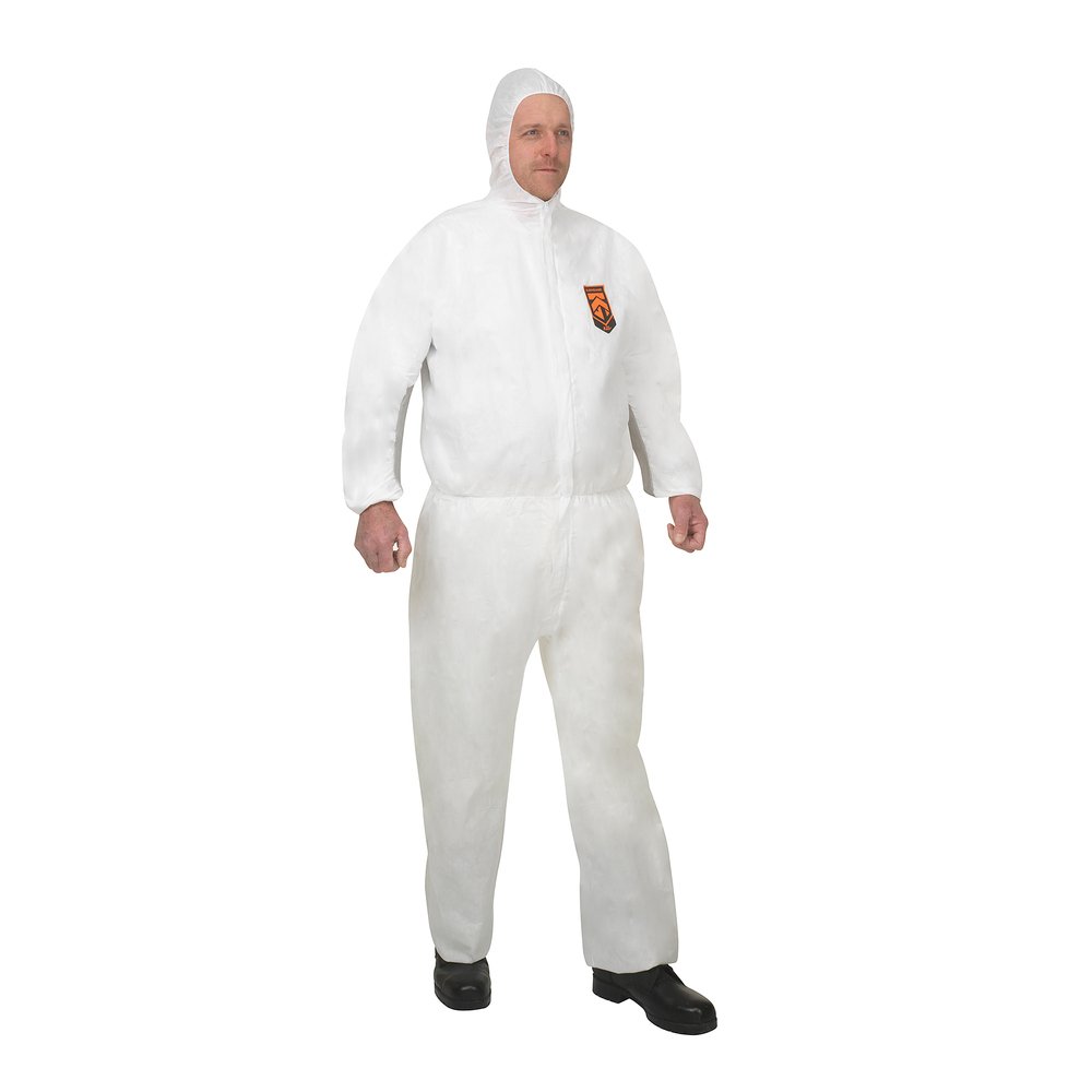 KleenGuard® A25+ Breathable Particle & Splash Protection Hooded Coveralls 89770 - White, S, 1x25 (25 total) - 89770