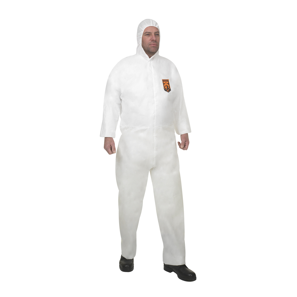 KleenGuard® A20+ Breathable Particle Protection Hooded Coveralls 95170 - White, L, 1x25 (25 total) - 95170