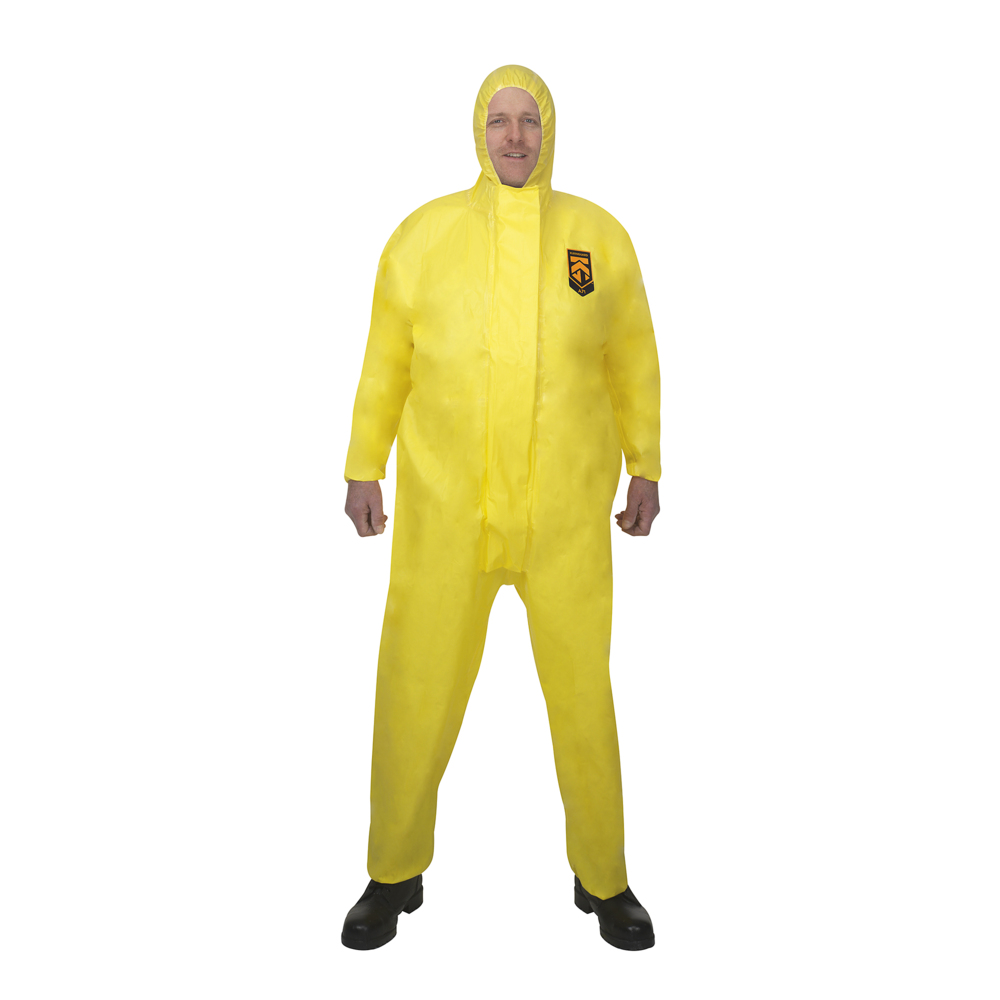 KleenGuard® A71 Chemical Spray Protection Coveralls 96770 - Yellow, L, 1x10 (10 total) - 96770