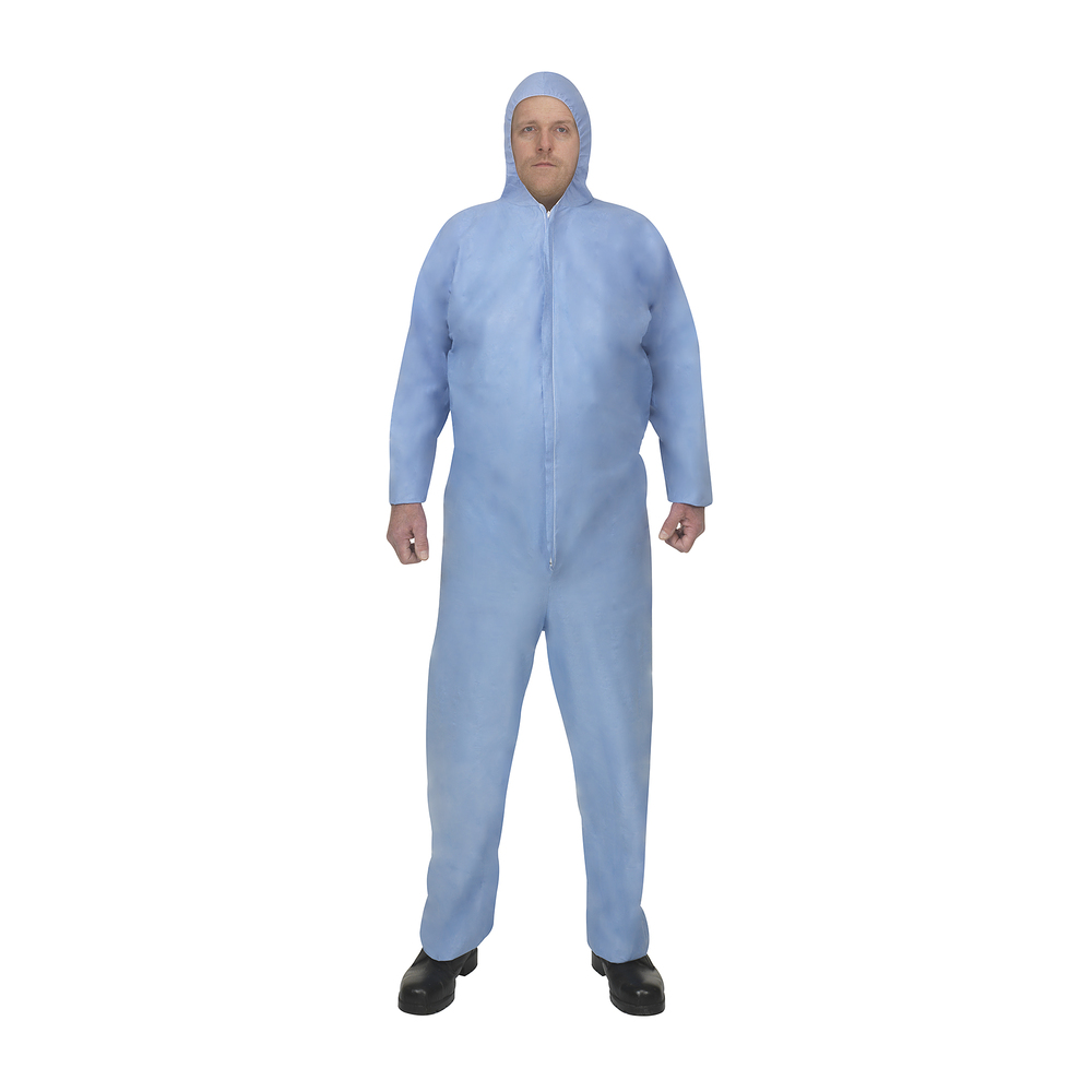 KleenGuard® A65 Flame Retardant Hooded Coveralls 99790 - Blue, 4XL, 1x25 (25 total) - 99790