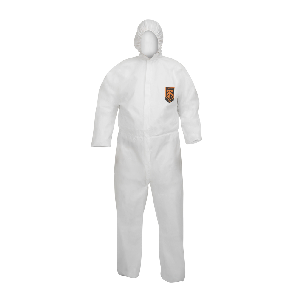KleenGuard® A30 Liquid & Particle Protection Coveralls 98003 - White, L, 1x25 (25 total)