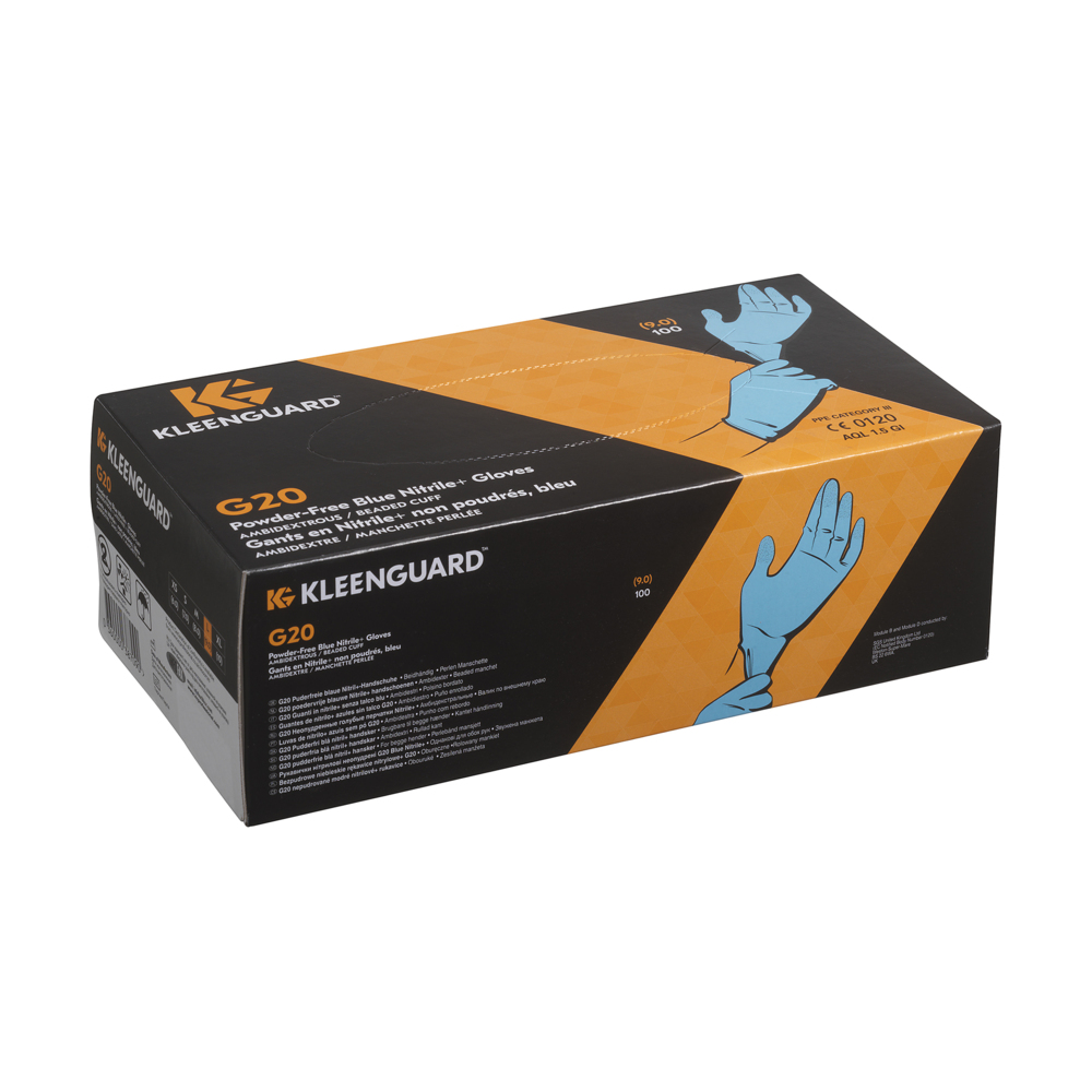 KleenGuard® G20 Nitrile Ambidextrous Gloves 38710 - Blue, XL, 10x90 (900 gloves) - 38710