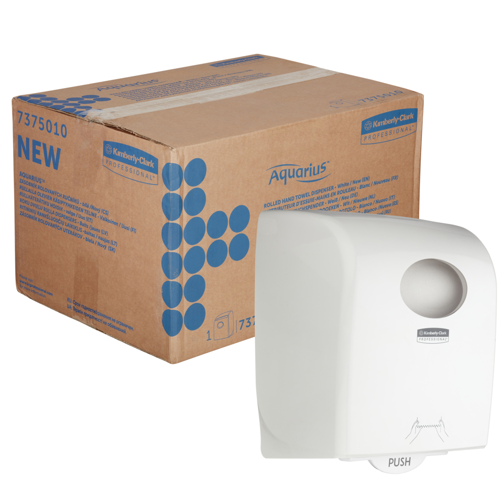 Aquarius™ Rolled Hand Towel Dispenser 7375 - 1 x White Paper Towel Dispenser