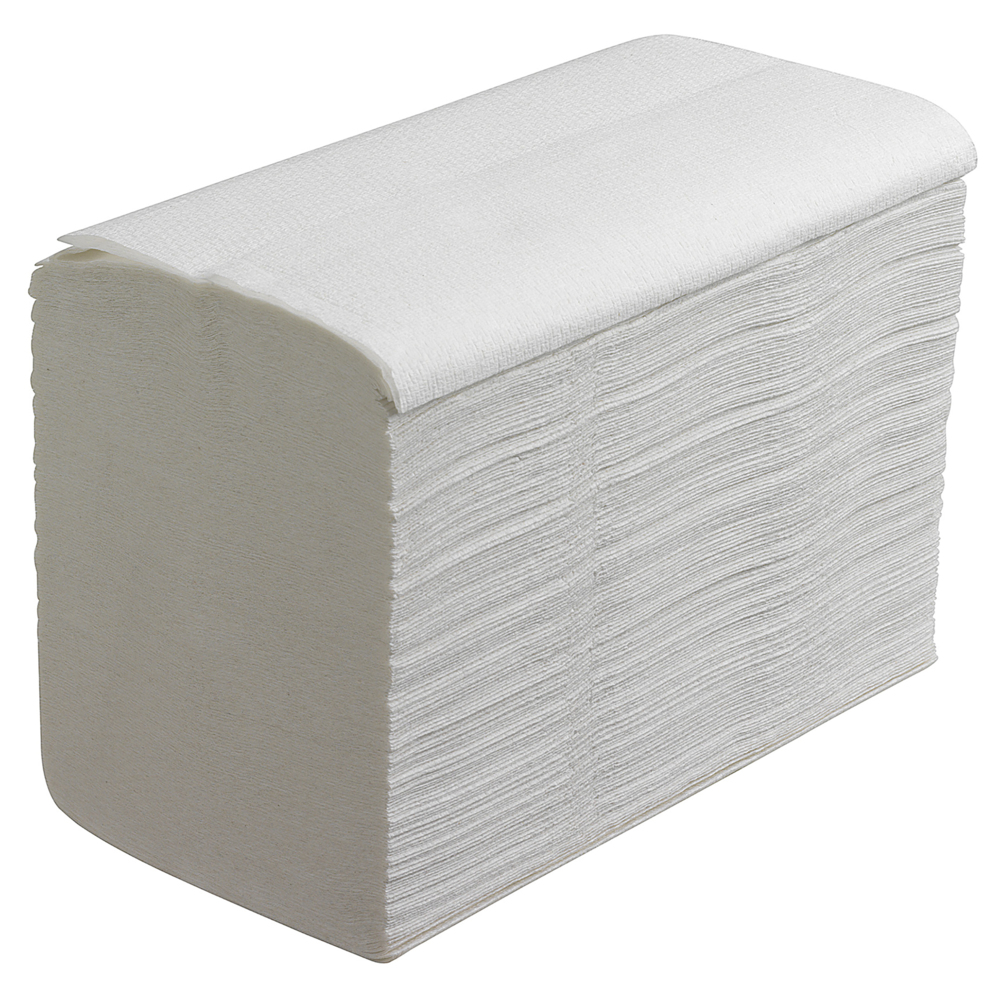 Scott® Essential™ Large Folded Hand Towels 6669 - Multifold Paper Towels - 15 packs x 240 White Z fold Paper Towels (3,600 total) - 6669