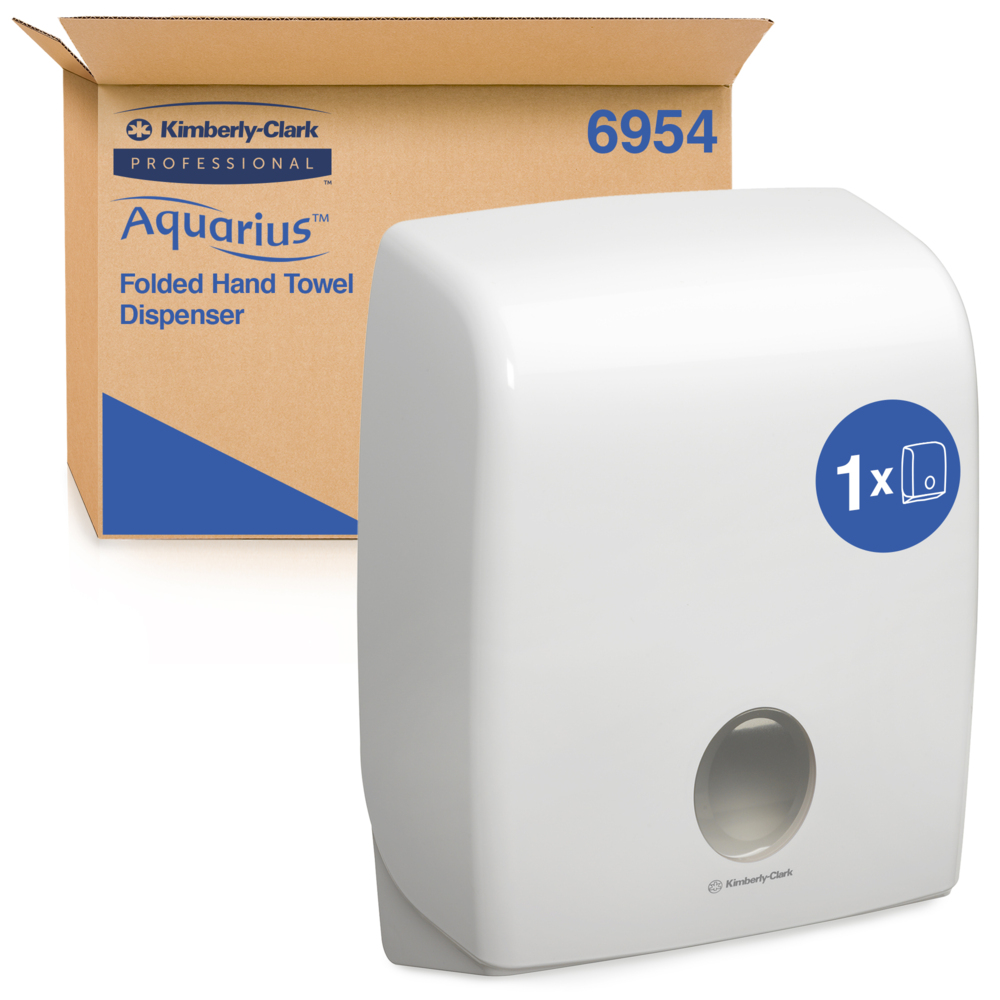 Aquarius™ C Fold Hand Towel Dispenser 6954 - 1 x White Paper Towel Dispenser - 6954