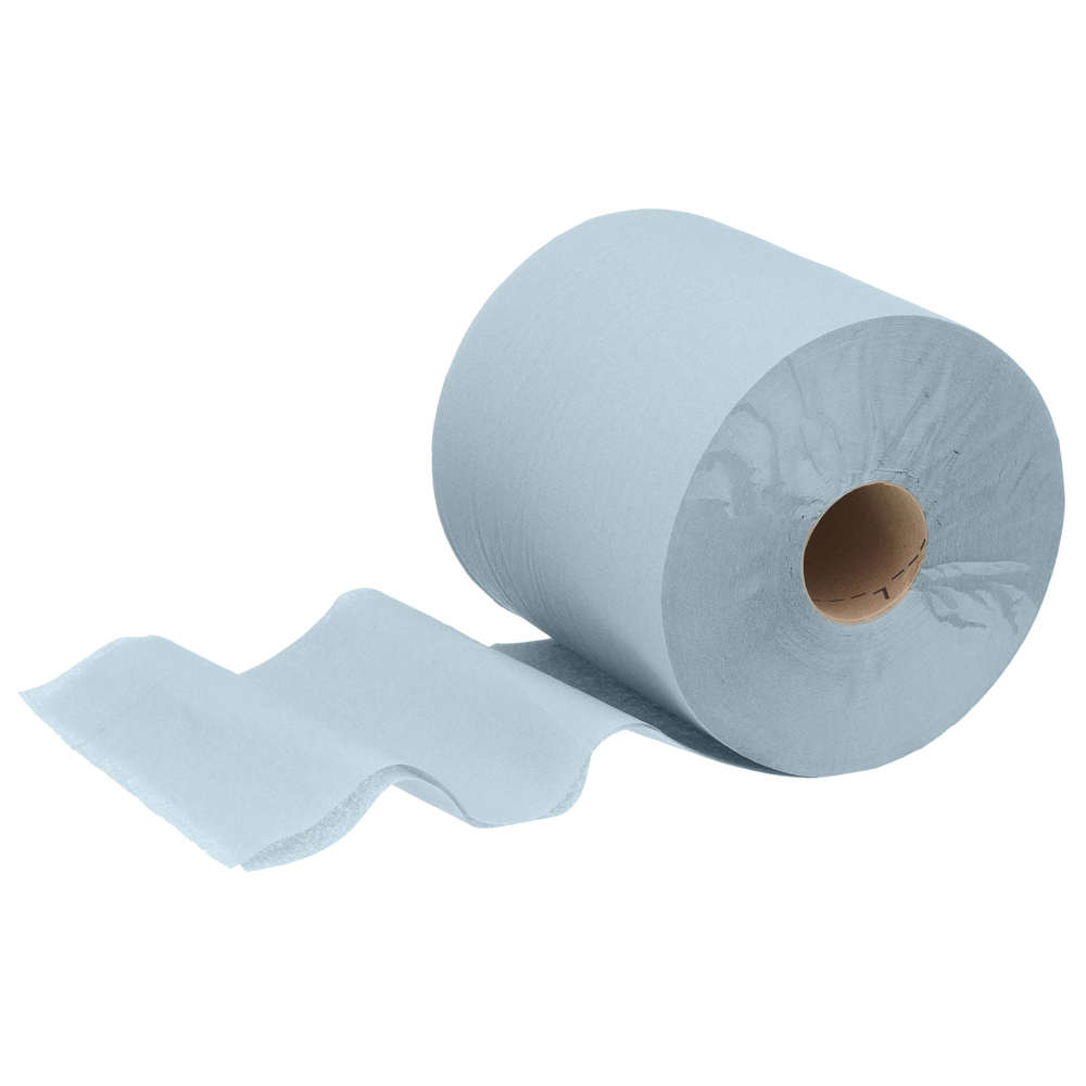 WypAll® L10 Food & Hygiene Wiping Paper 7494 - Centrefeed Roll for Roll Control™ Dispenser - 6 Blue Rolls x 630 Paper Wipers (3,780 total) - 7494