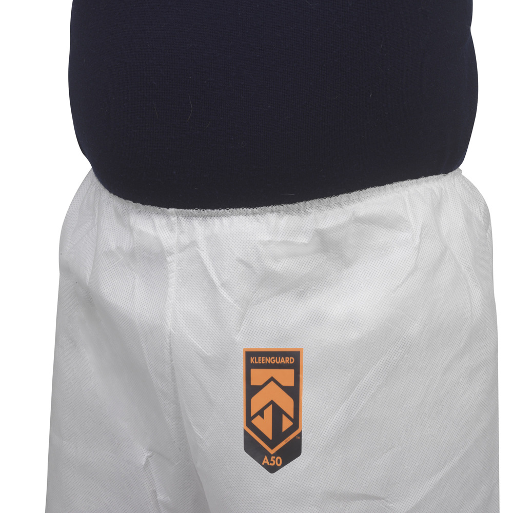 KleenGuard® A50 Breathable Splash & Particle Protection Trousers 99540 - White, 3XL, 1x15 (15 total) - 99540