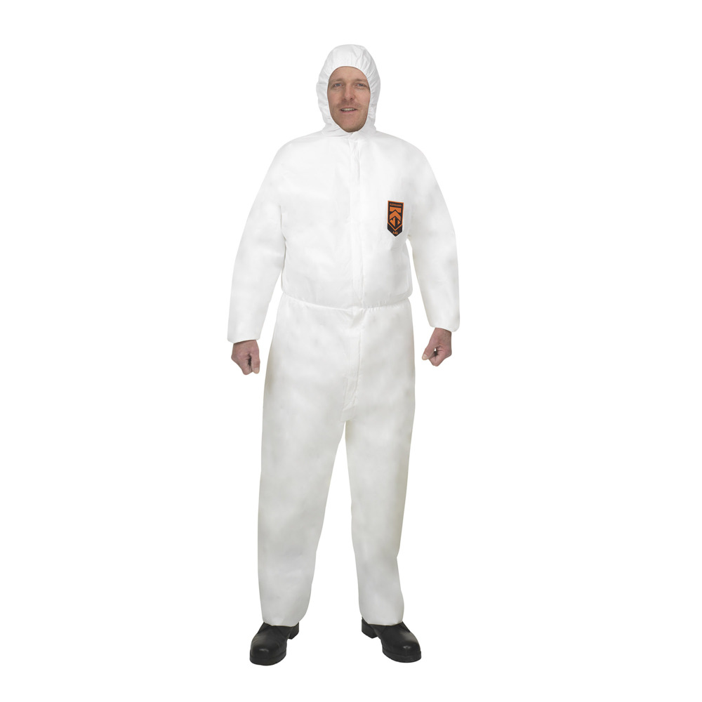 KleenGuard® A40 Liquid & Particle Protection Hooded Coveralls 97950 - White, 3XL, 1x25 (25 total) - 97950