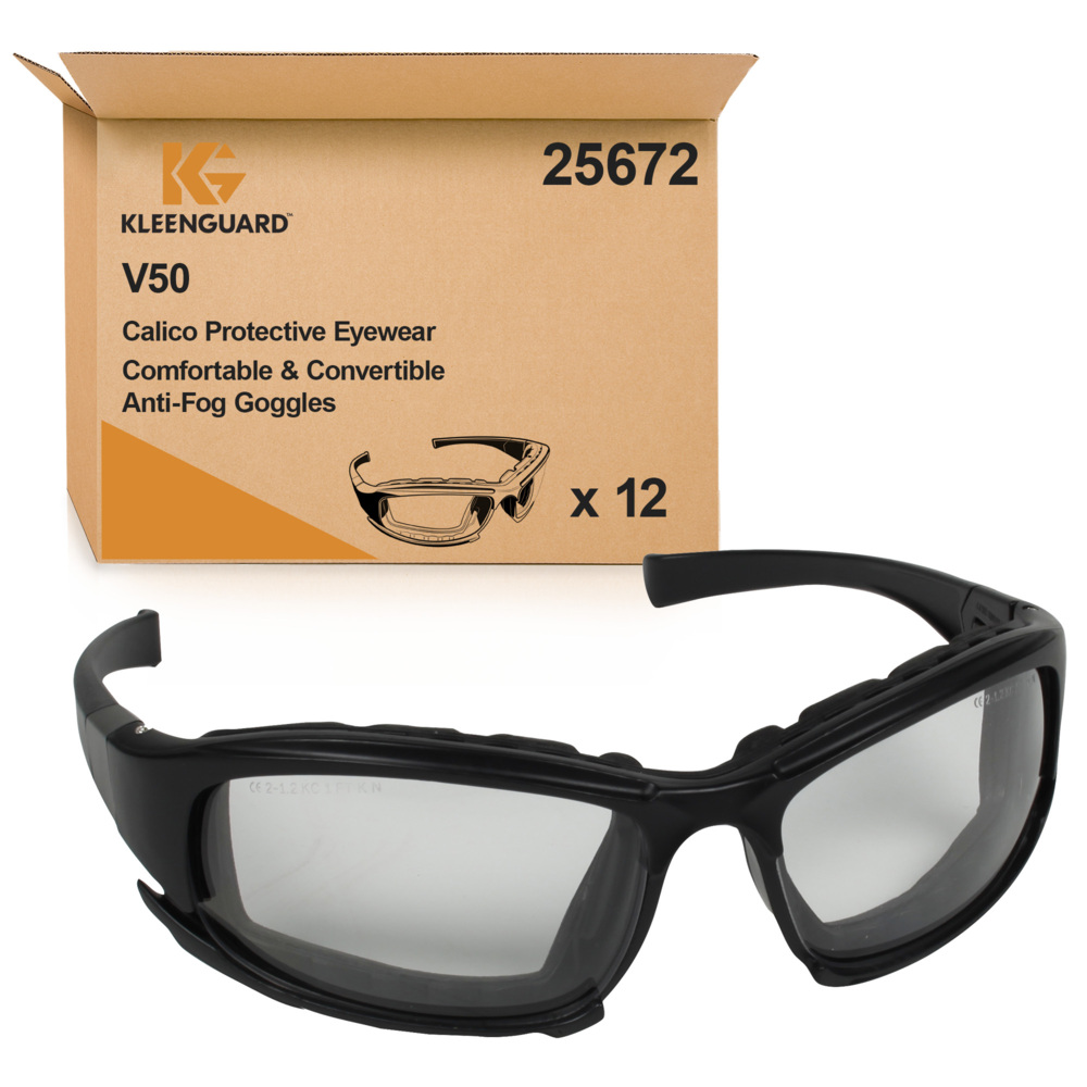 KleenGuard® V50 Calico Anti-Fog Eyewear 25672 - 12 x clear, Anti-Fog Lens, universal glasses per pack - 25672