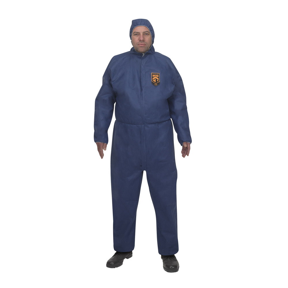KleenGuard® A50 Breathable Splash & Particle Protection Hooded Coveralls 96900 - PPE - 25 x Extra Large, Blue Protective Coveralls - 96900