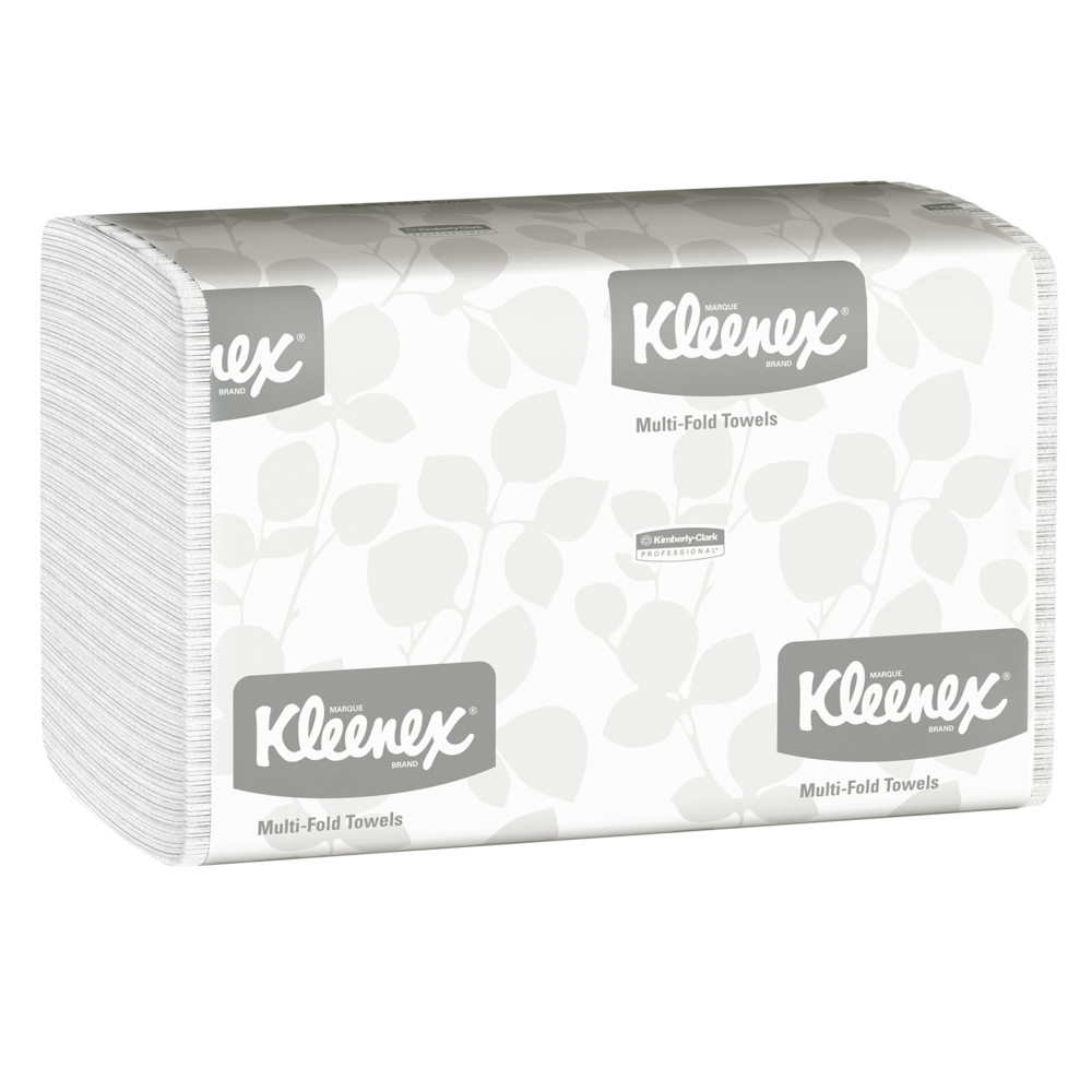 Kleenex® Hand Towels 1890 - Multifold Paper Hand Towels - 16 Packs x 150 White Paper Towels (2,400 Total) - 1890