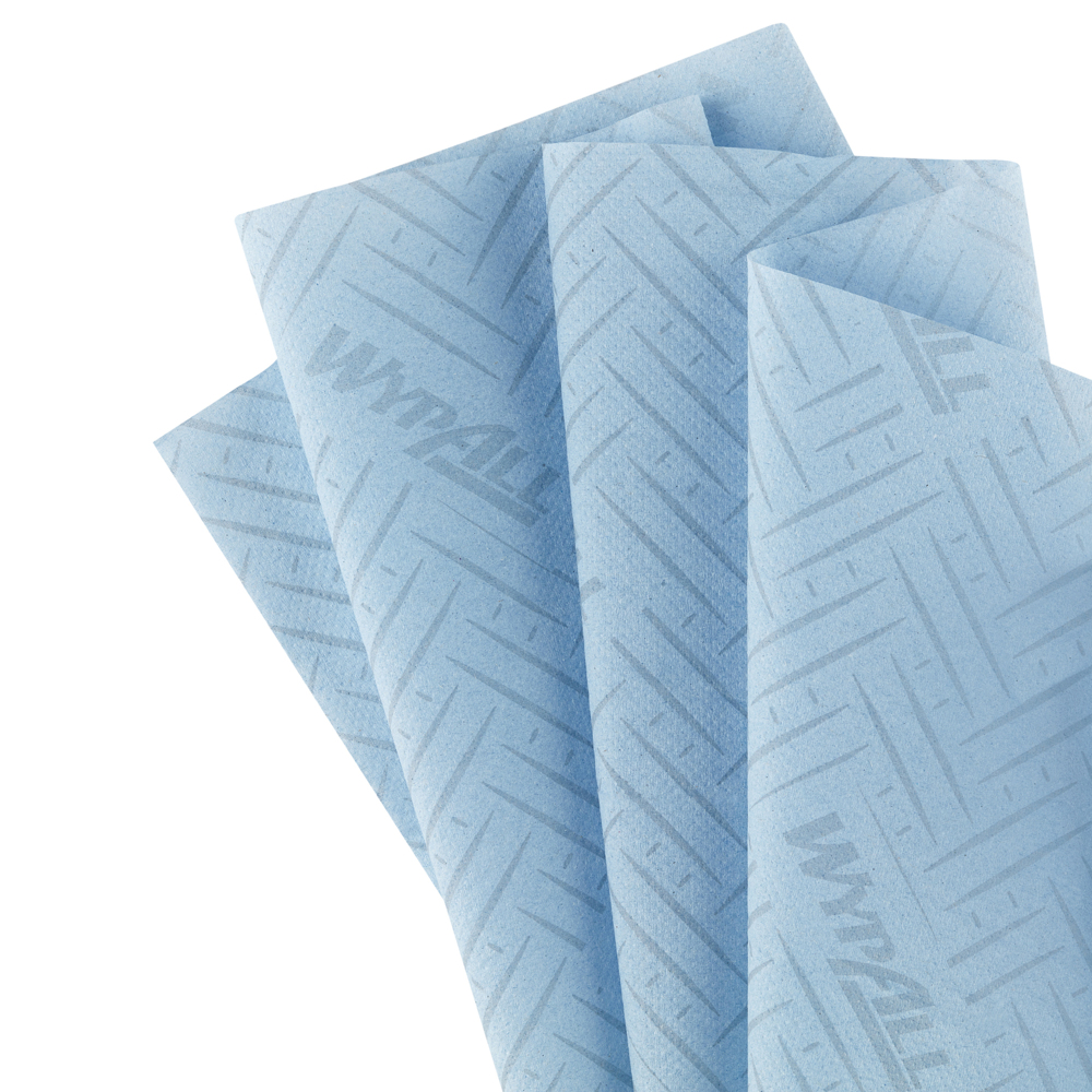 WypAll® L10 Food & Hygiene Wiping Paper 6223 - 1 Ply Centrefeed Blue Roll - 6 Centrefeed Rolls x 430 Paper Wipes (2,580 total) - 6223