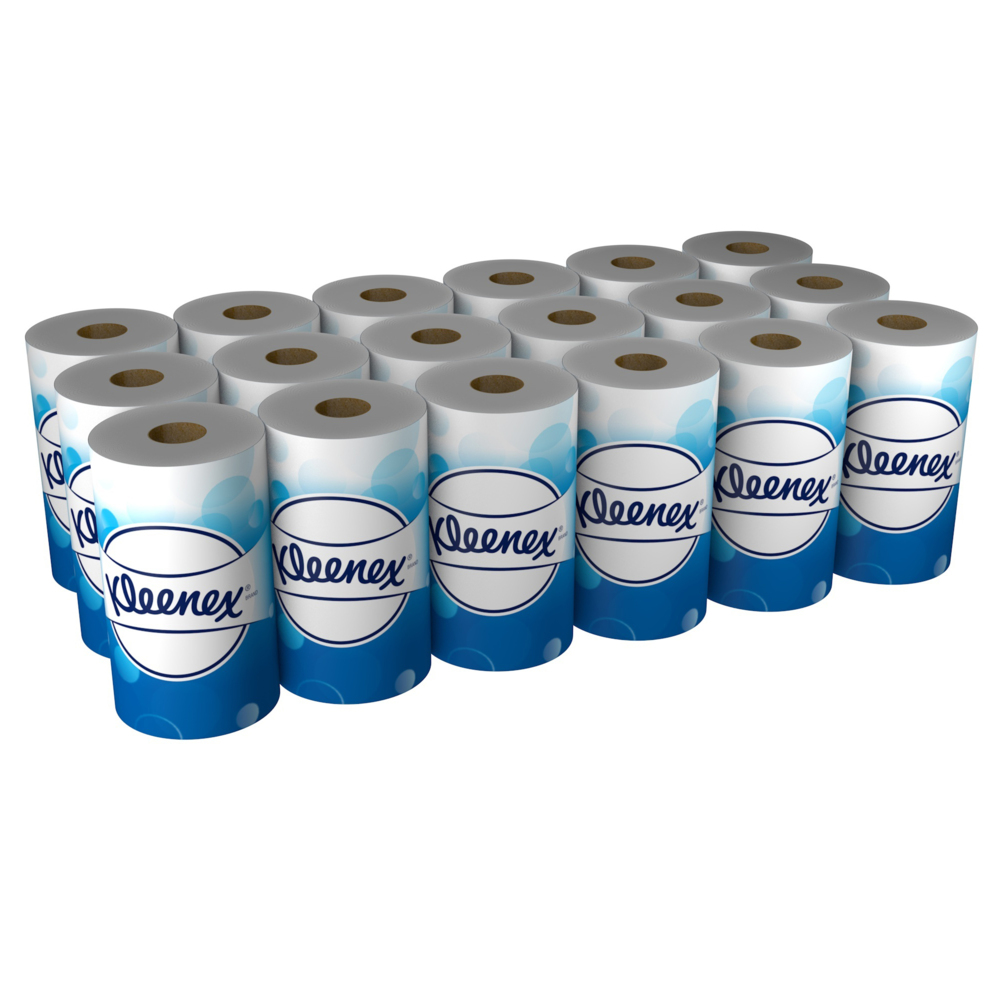 Kleenex® Standard Size Toilet Roll 8477 - 2 Ply Toilet Paper - 36 Rolls x 210 White Toilet Tissue Sheets (7,560 Sheets Total) - 8477